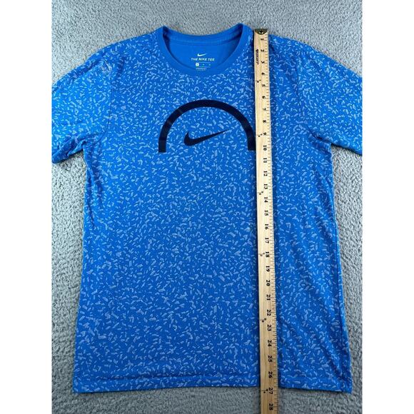 Nike Shirt Mens Medium Blue Athletic Stretch Fit Tee Crew Neck Short Sleeve - Picture 7 of 11
